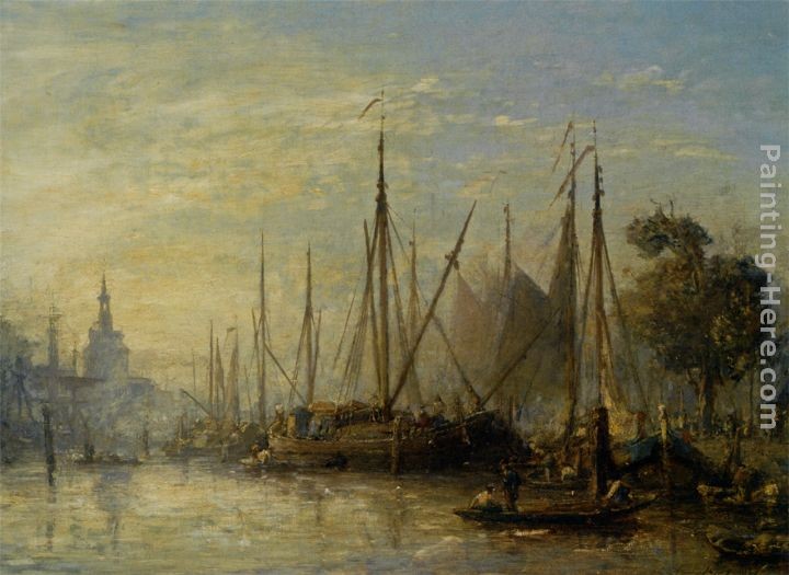 Johan Barthold Jongkind Le port de Rotterdam